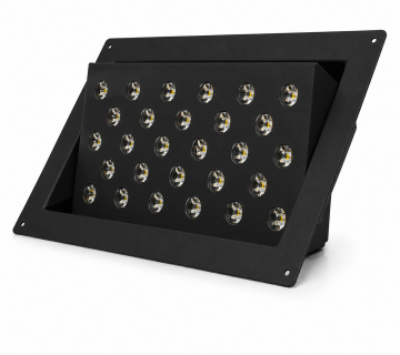 Dikdörtgen Oynar Başlıklı Kuyumcu Led Spot 50W 28 Lens Sıva Altı 3000K + 6000K Siyah