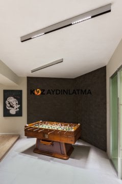 Mercekli Led Linear Aydınlatma Osram Led Sıva Üstü Lineer Armatür 3x6 Cm Kasa