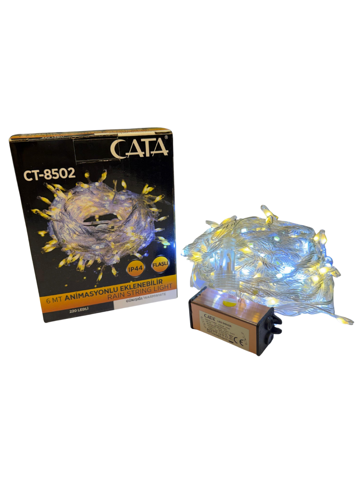 Cata 6 Metre Saçak Flaşlı Yılbaşı Süsleme Perde Süslemesi ct-8502