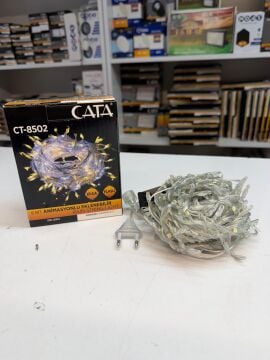 Cata 6 Metre Saçak Flaşlı Yılbaşı Süsleme Perde Süslemesi ct-8502