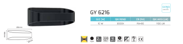 Goya 10W Dış Mekan Dekoratif Led Duvar Aplik Aydınlatma GY 6216