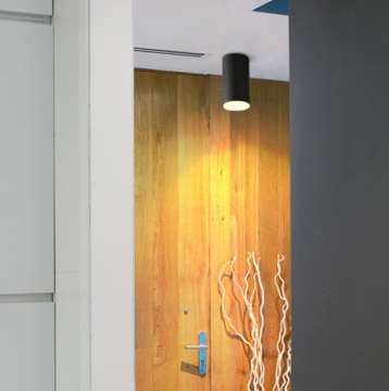 Cata Foça Siyah Bakır Sıva Üstü Silindir Dekoratif Spot Armatür ct-5421