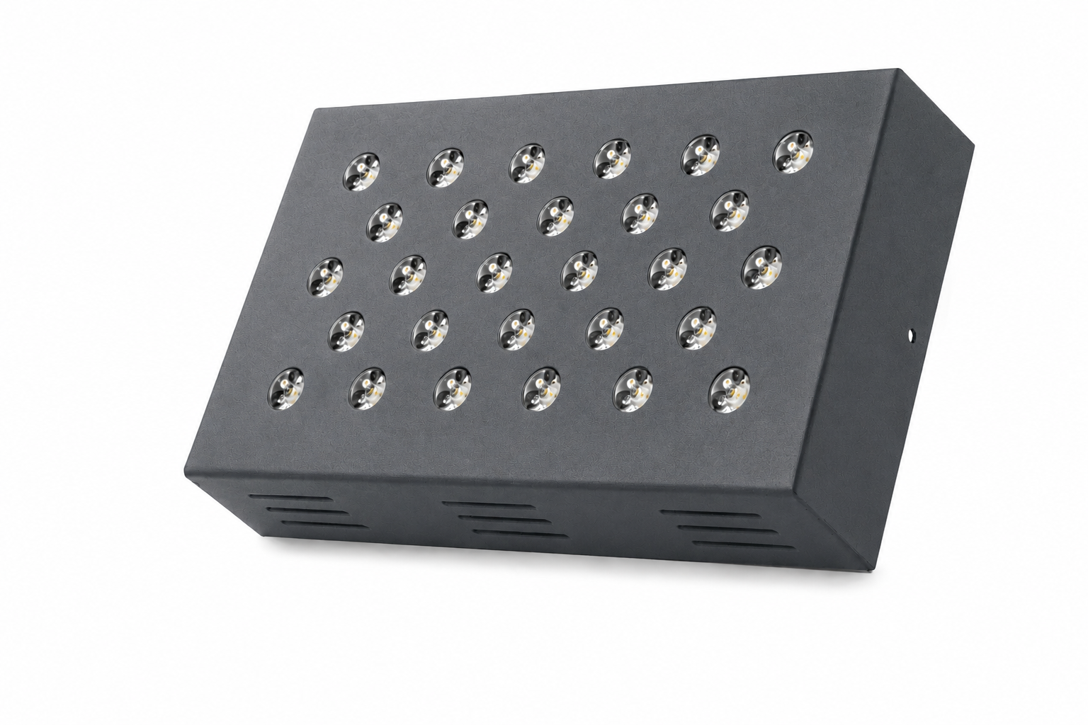 Dikdörtgen Kuyumcu Led Spot Armatürü 50W 28 Lens Sıva Üstü 3000K + 6000K Antrasit