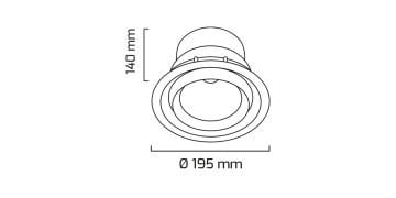 Goya 40 Watt Samsung Ledli Yuvarlak Cob Led Spot Mağaza Armatürü GY 3050-42