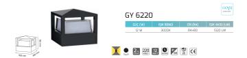 Goya 12W Dış Mekan Dekoratif Led Duvar Aplik Aydınlatma GY 6220