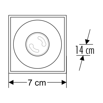 Cata Athena Siyah Gold Sıva Üstü Kare Dekoratif Spot Armatür ct-5417