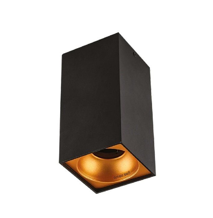 Cata Athena Siyah Gold Sıva Üstü Kare Dekoratif Spot Armatür ct-5417