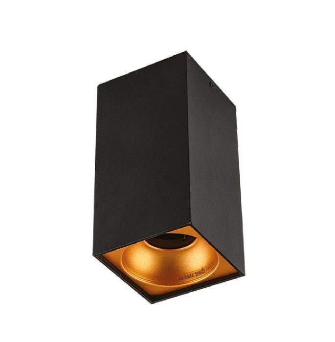 Cata Athena Siyah Gold Sıva Üstü Kare Dekoratif Spot Armatür ct-5417