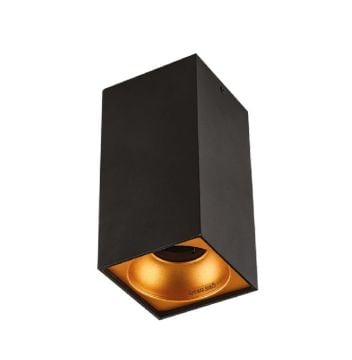 Cata Athena Siyah Gold Sıva Üstü Kare Dekoratif Spot Armatür ct-5417