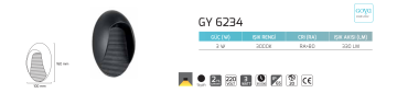 Goya 3W Dış Mekan Dekoratif Led Duvar Aplik Aydınlatma GY 6234