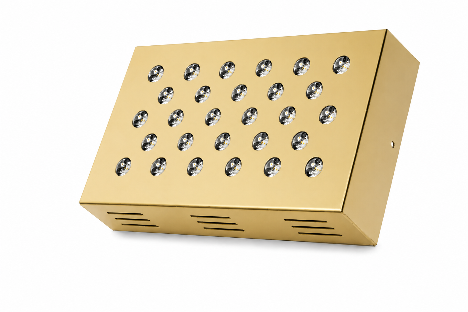 Dikdörtgen Kuyumcu Led Spot Armatürü 50W 28 Lens Sıva Üstü 3000K + 6000K Gold Kaplama