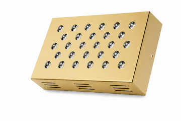 Dikdörtgen Kuyumcu Led Spot Armatürü 50W 28 Lens Sıva Üstü 3000K + 6000K Gold Kaplama