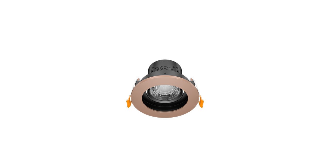Goya 8 Watt Yuvarlak Dimlenebilir Samsung Ledli Spot Armatür GY 1741-8 2700K (Sarı Işık) - Siyah - Rose - Dimsiz