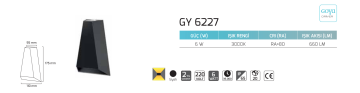 Goya 6W Dış Mekan Dekoratif Led Duvar Aplik Aydınlatma GY 6227