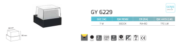 Goya 7W Dış Mekan Dekoratif Led Duvar Aplik Aydınlatma GY 6229