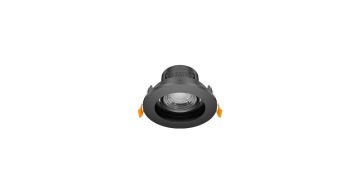 Goya 8 Watt Yuvarlak Dimlenebilir Samsung Ledli Spot Armatür GY 1741-8 2700K (Sarı Işık) - Siyah - Siyah - Dimsiz