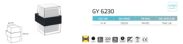 Goya 14W Dış Mekan Dekoratif Led Duvar Aplik Aydınlatma GY 6230