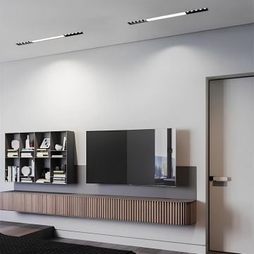 Sıva Altı Mercekli Led Linear Aydınlatma 66Cm Osram Led Gömme Lineer Armatür 5x3,4x3,4 Cm Kasa