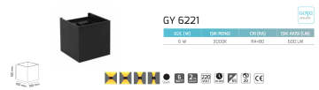 Goya 6W Dış Mekan Dekoratif Led Duvar Aplik Aydınlatma GY 6221