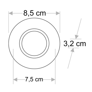 Cata Jaguar Yuvarlak Siyah Platin Dekoratif Boş Kasa Spot ct-5047