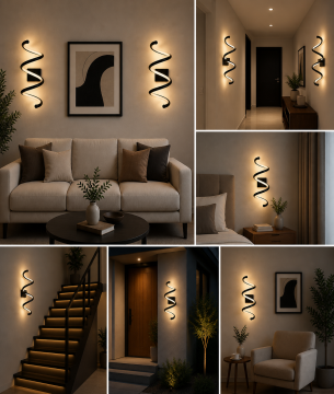 Slides Modern Led Duvar Apliği Dekoratif Aplik Duvar Aydınlatma