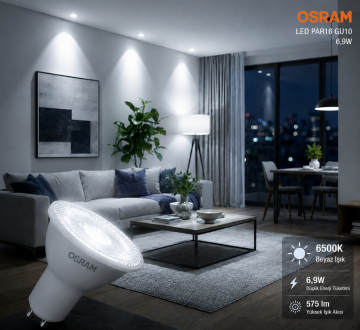 Osram 6,9 Watt GU10 Duylu Çanak Ampul 6500K Beyaz Işık AC62661