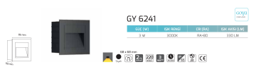 Goya 3W Dış Mekan Dekoratif Led Duvar Aplik Aydınlatma GY 6241
