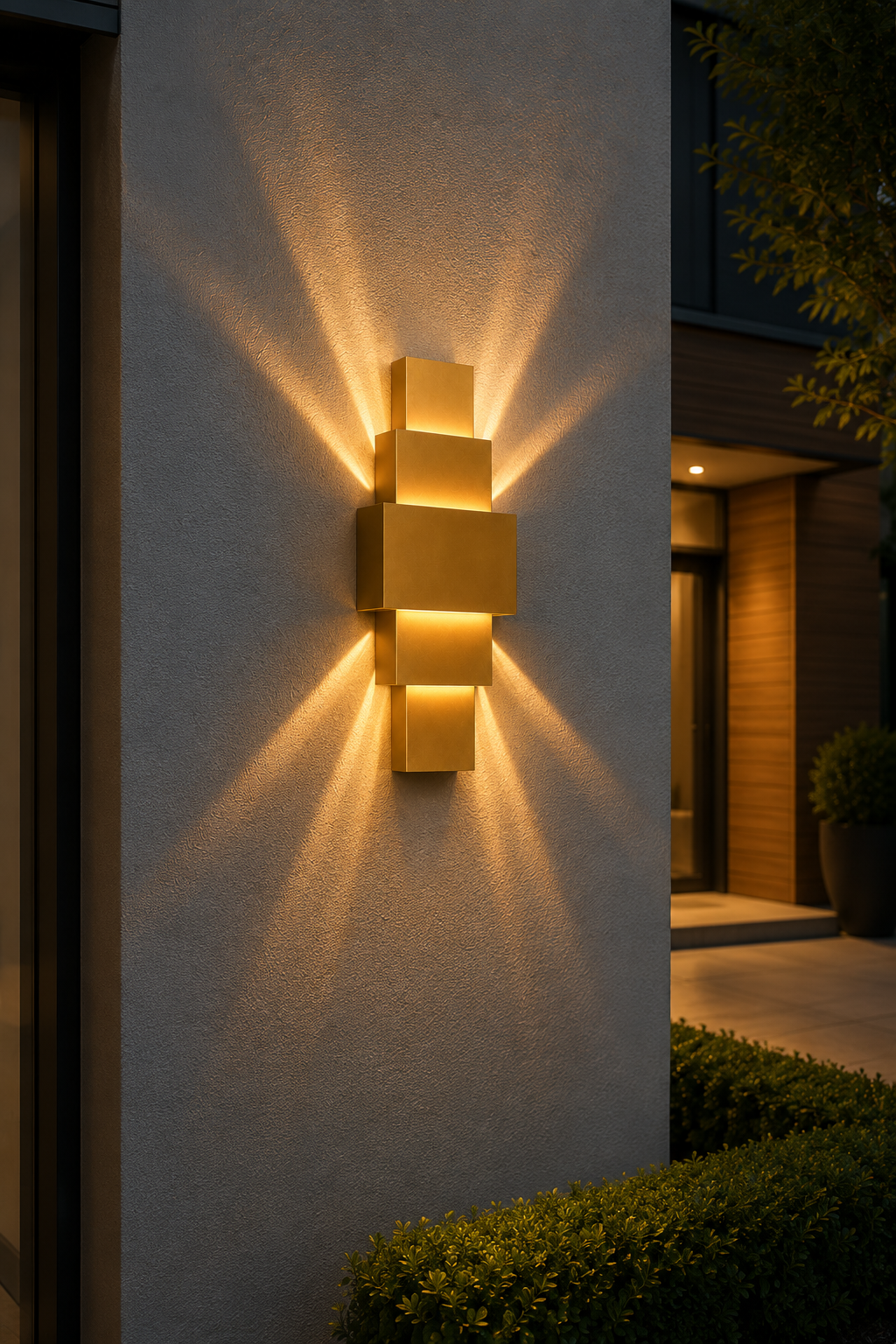 Kirpi 8 Watt Gold Kasa Led Gün Işığı Duvar Aplik