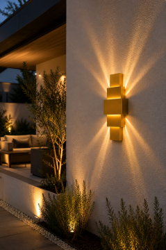 Kirpi 8 Watt Gold Kasa Led Gün Işığı Duvar Aplik