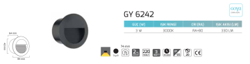 Goya 3W Dış Mekan Dekoratif Led Duvar Aplik Aydınlatma GY 6242