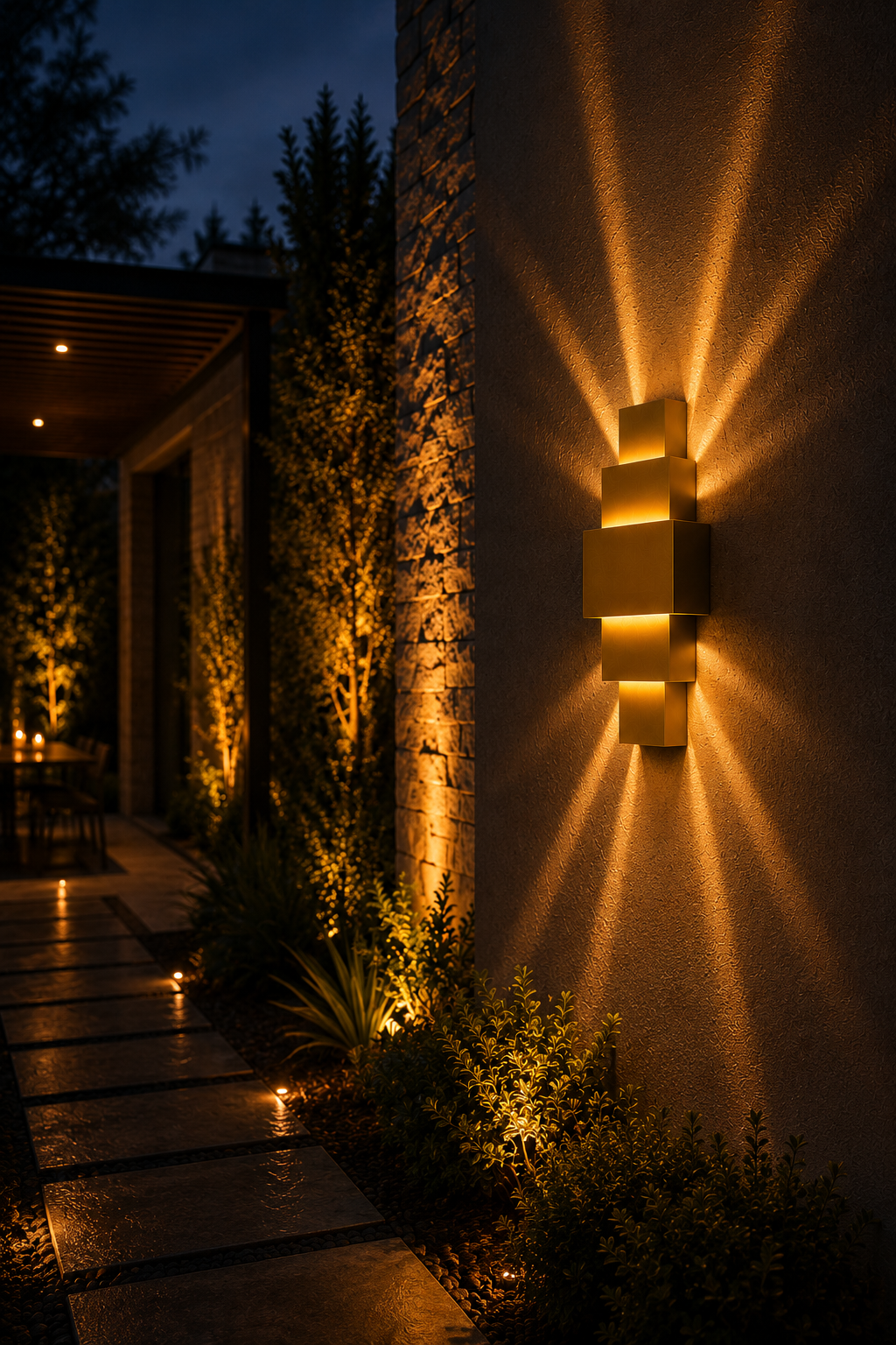 Kirpi 8 Watt Gold Kasa Led Amber Işık Duvar Aplik