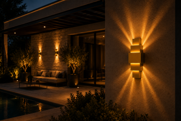 Kirpi 8 Watt Gold Kasa Led Amber Işık Duvar Aplik