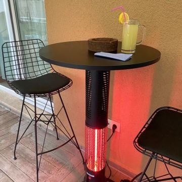 Hottable Tekno Plus Kumandalı Masa Tipi Dış Mekan Kafe Restorant İnfrared Isıtıcı 1500 Watt