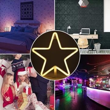 Led Neon Yıldız Dış Mekan Bahçe Yılbaşı Süsleme SNC-801-1