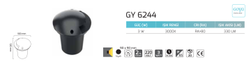 Goya 3W Dış Mekan Dekoratif Led Duvar Aplik Aydınlatma GY 6244