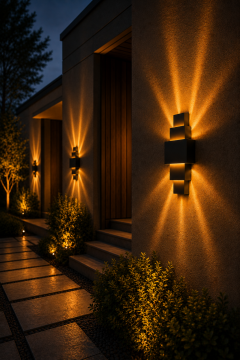 Kirpi 8 Watt Antrasit Kasa Led Amber Işık Duvar Aplik