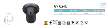 Goya 3W Dış Mekan Dekoratif Led Duvar Aplik Aydınlatma GY 6245