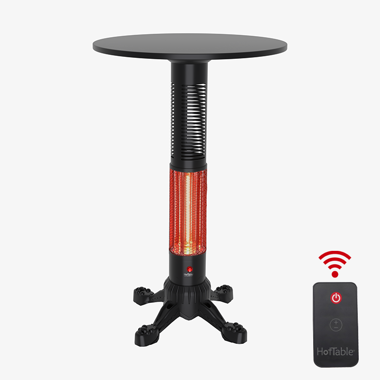 Hottable Tekno Pub Plus Kumandalı Masa Tipi Dış Mekan Kafe Restorant İnfrared Isıtıcı 2000W
