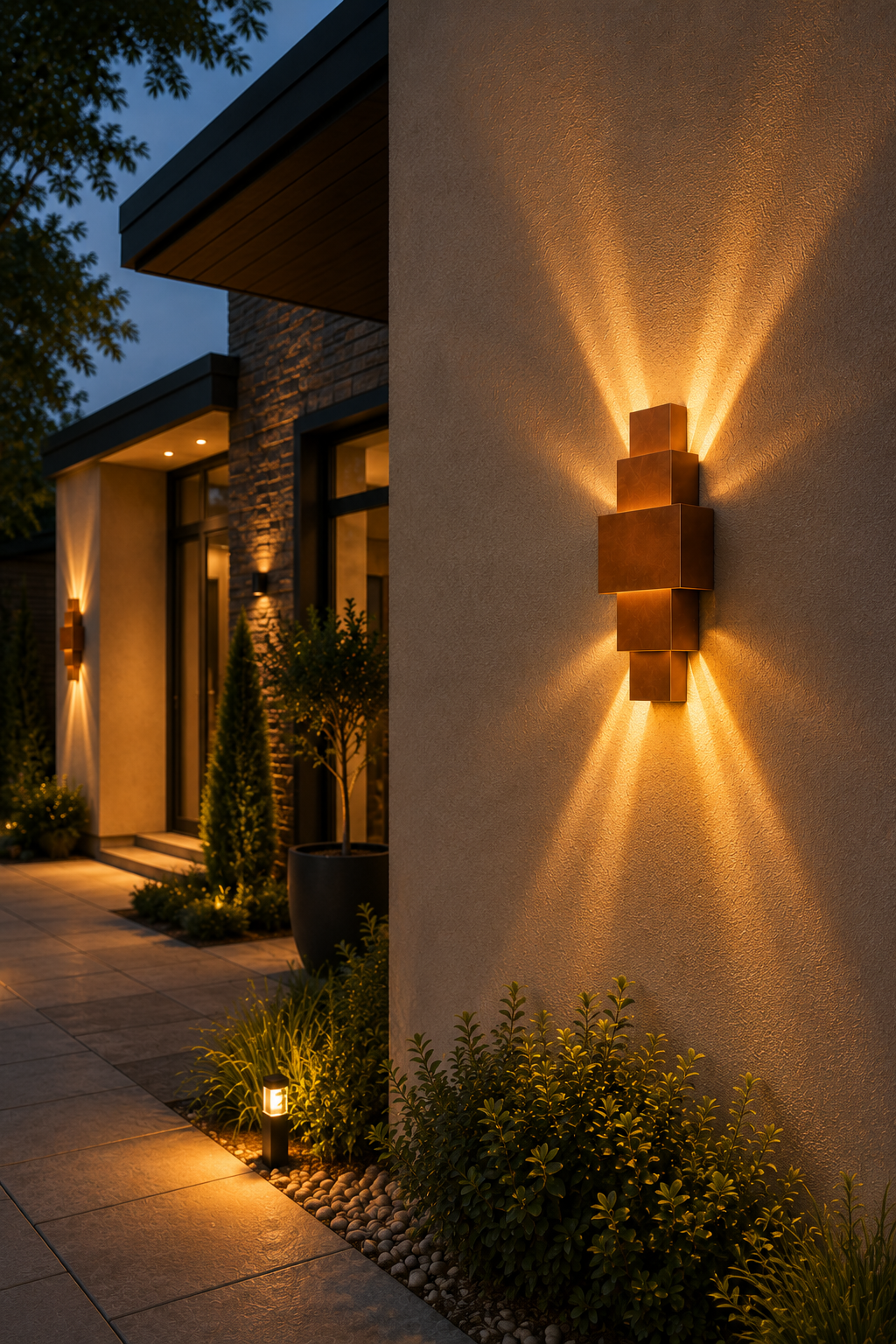 Kirpi 8 Watt Bakır Kasa Led Amber Işık Duvar Aplik