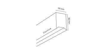 Goya 120 Watt Samsung Ledli Mercekli Dekoratif Sarkıt Linear Armatür 180CM GY 8042-180