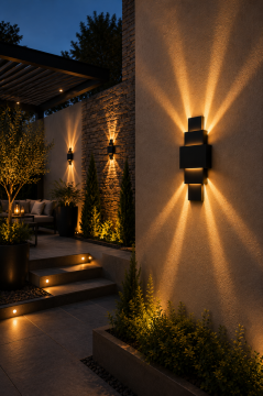 Kirpi 8 Watt Siyah Kasa Led Gün Işığı Duvar Aplik