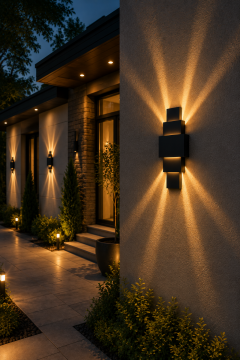 Kirpi 8 Watt Siyah Kasa Led Gün Işığı Duvar Aplik