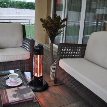 Hottable Tekno Plus Kumandalı Mobil Elde Taşınabilir Dış Mekan Kafe Restorant İnfrared Isıtıcı 2000W
