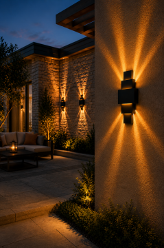 Kirpi 8 Watt Siyah Kasa Led Amber Işık Duvar Aplik