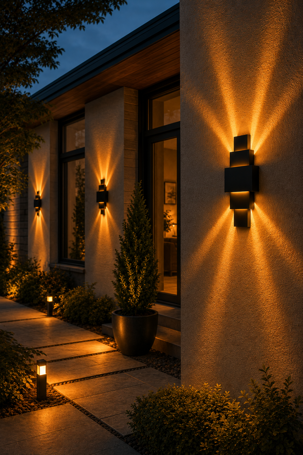 Kirpi 8 Watt Siyah Kasa Led Amber Işık Duvar Aplik