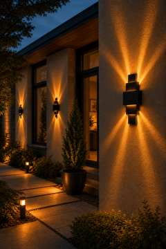 Kirpi 8 Watt Siyah Kasa Led Amber Işık Duvar Aplik