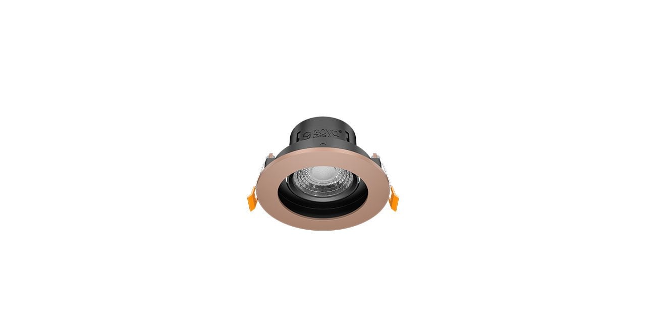 Goya 8 Watt Yuvarlak Dimlenebilir Samsung Ledli Spot Armatür GY 1741-8 3000  K (Gün Işığı) - Siyah - Rose - Dimsiz