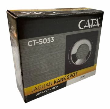 Cata Jaguar Kare Siyah Platin Dekoratif Boş Kasa Spot ct-5053