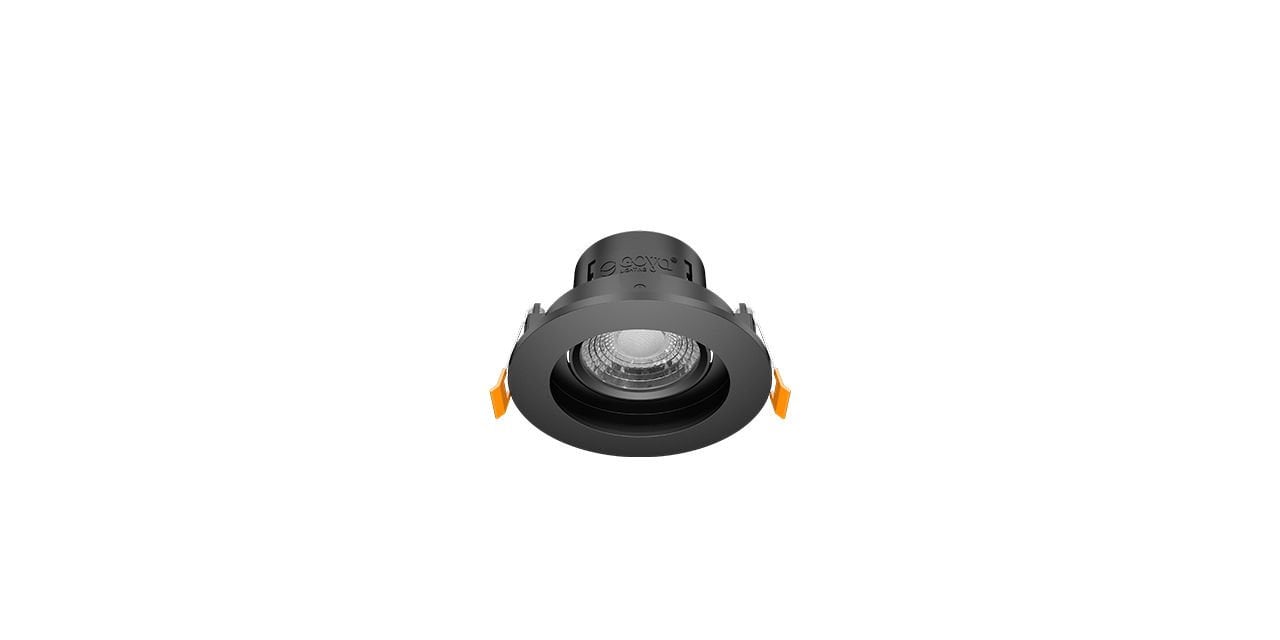 Goya 8 Watt Yuvarlak Dimlenebilir Samsung Ledli Spot Armatür GY 1741-8 3000  K (Gün Işığı) - Siyah - Siyah - Dimsiz