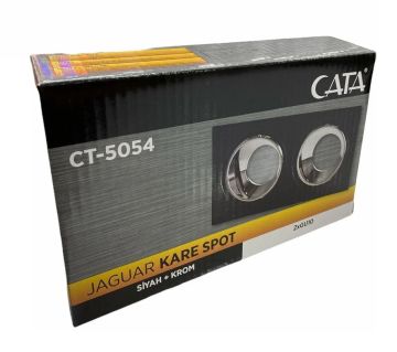 Cata Jaguar İkili Kare Siyah Platin Dekoratif Boş Kasa Spot ct-5054